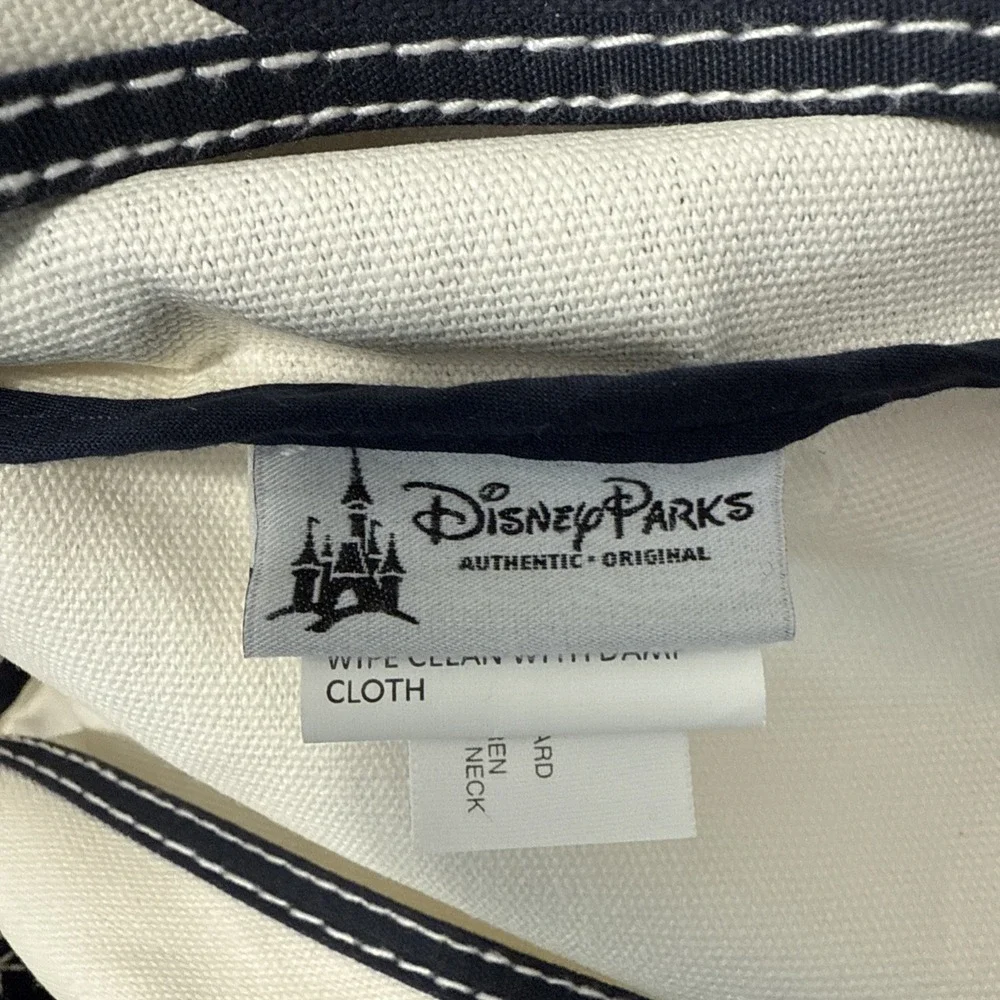 Disneyland Resort Mickey Mouse 1955 Canvas Tote Bag Navy and‎ Cream